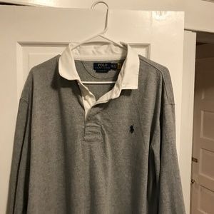 Polo Ralph Lauren XXL long sleeve gray polo shirt